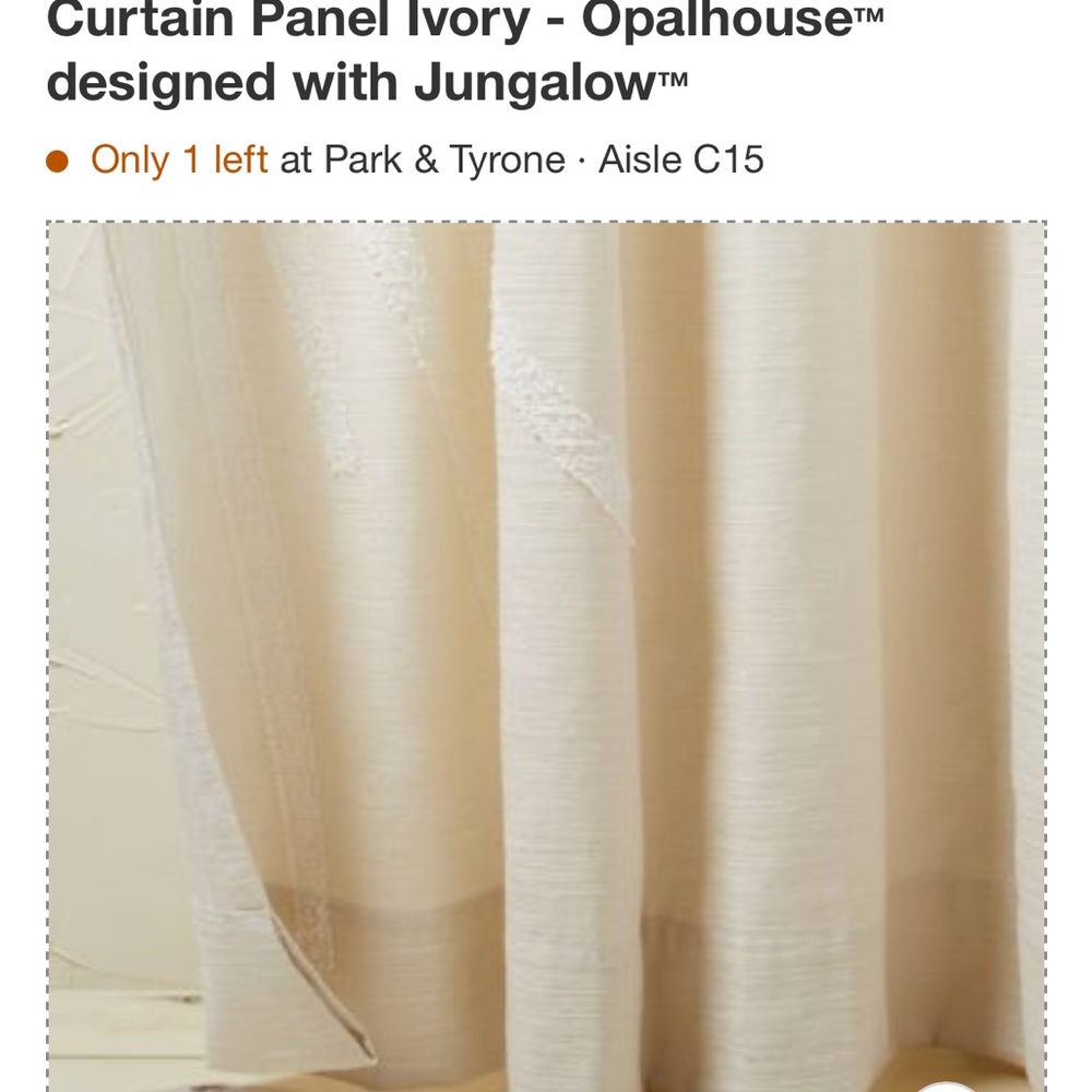 Not for sale Opal house-Jungalow curtains 2 curtains - Picture 3 of 5